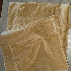 Hawthorne Hill Velvet Gold Velvet King Size Shams